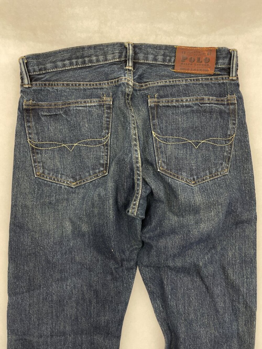 Polo Ralph Lauren 018 Slim Straight Dark Wash Denim Jeans Men's 34x33 - Picture 3 of 16